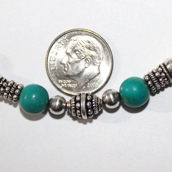 Sterling Silver Handmade Beaded Bracelet - Picture 2 of 6